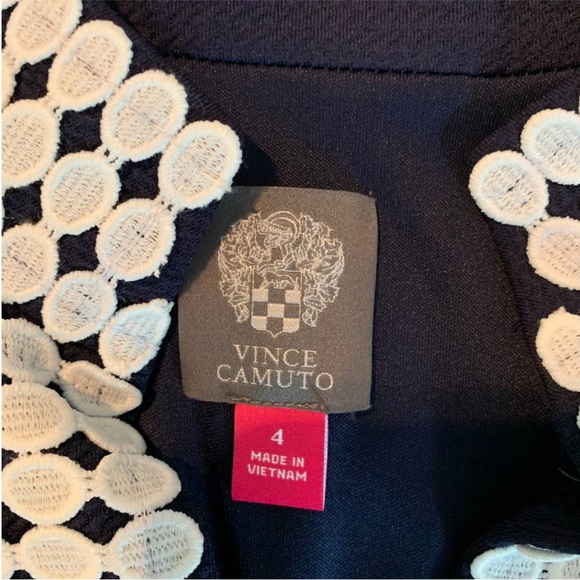 Vince Camuto Sleeveless Navy Sheath Dress Size 4 - Picture 5 of 9